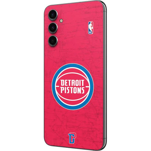 NBA Detroit Pistons Distressed Galaxy A14 5G Skin